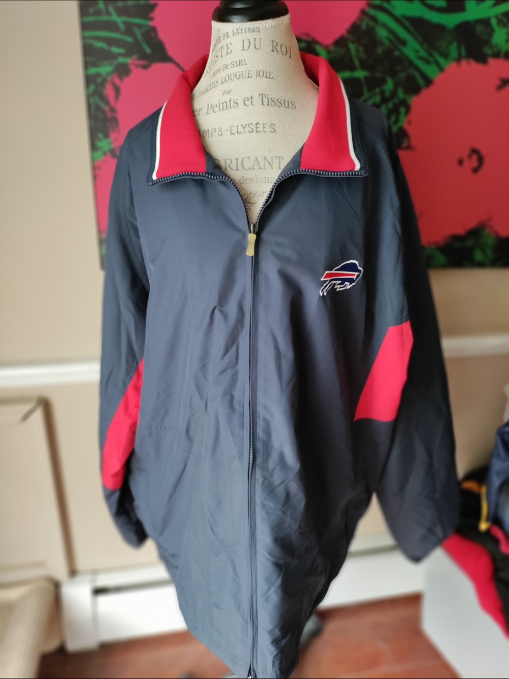 Y2K Vintage Men's Reebok Buffalo Bills Full-Zip Windbreaker Jacket Size XXL
